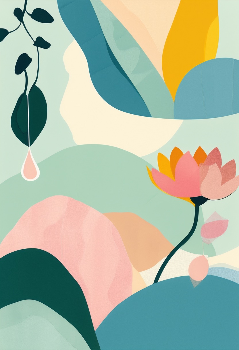 Abstract Blossom Harmony — Apology cut-paper-style greeting card