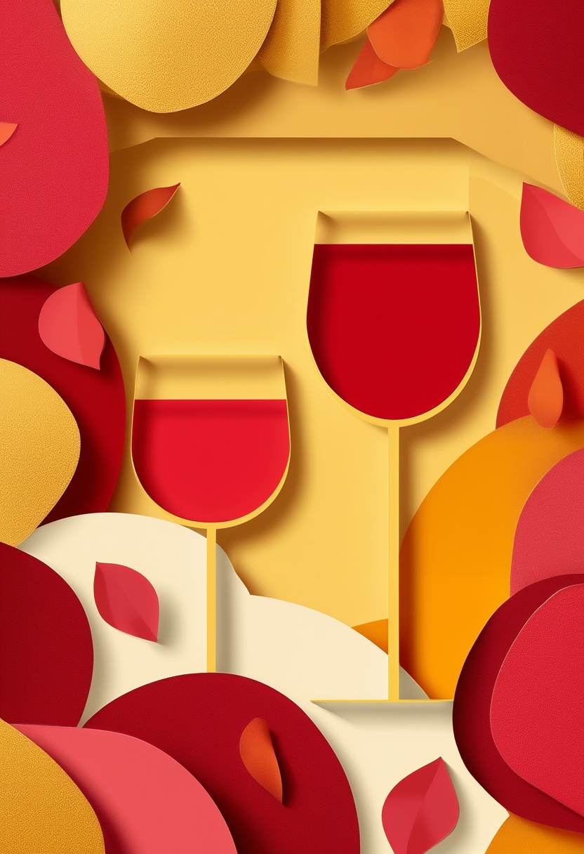 Anniversary Toast Collage — Anniversary cut-paper-style greeting card