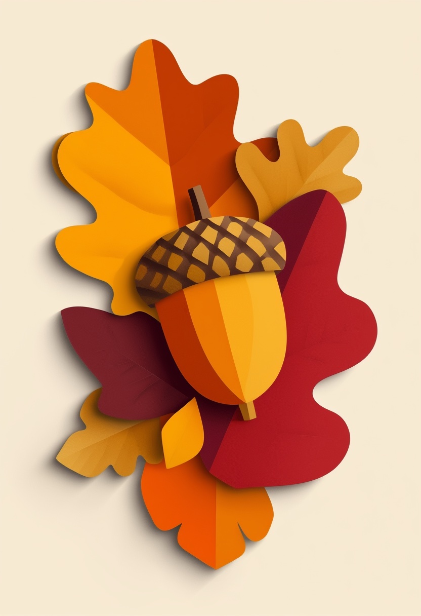 Eichel-Fest der Herbstliche Eiche — Thanksgiving