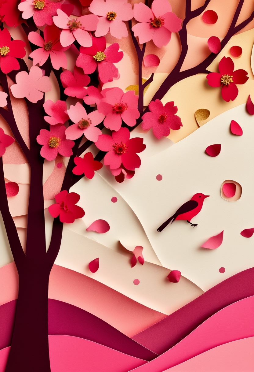 Affection de l'arbre en fleurs — Valentine's Day