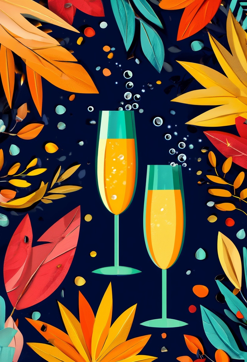 Sektkelche Konfetti — New Year's Day