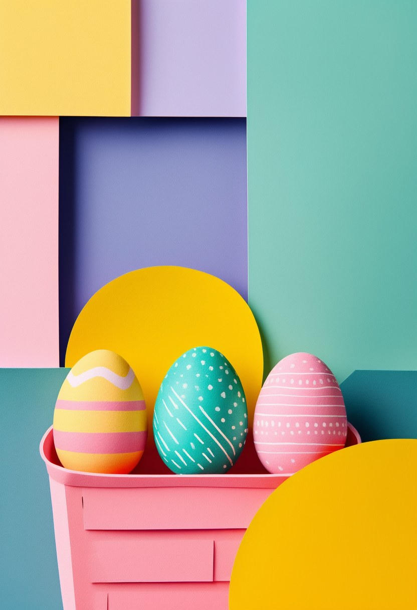 Cheerful Pastel Easter Basket — Easter