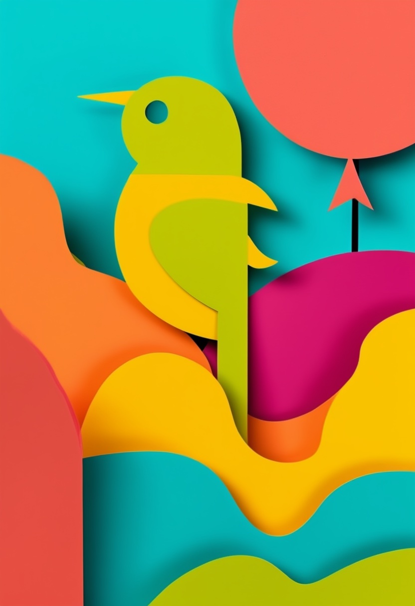 Bunte Vogel-Luftballon-Feier — Birthday