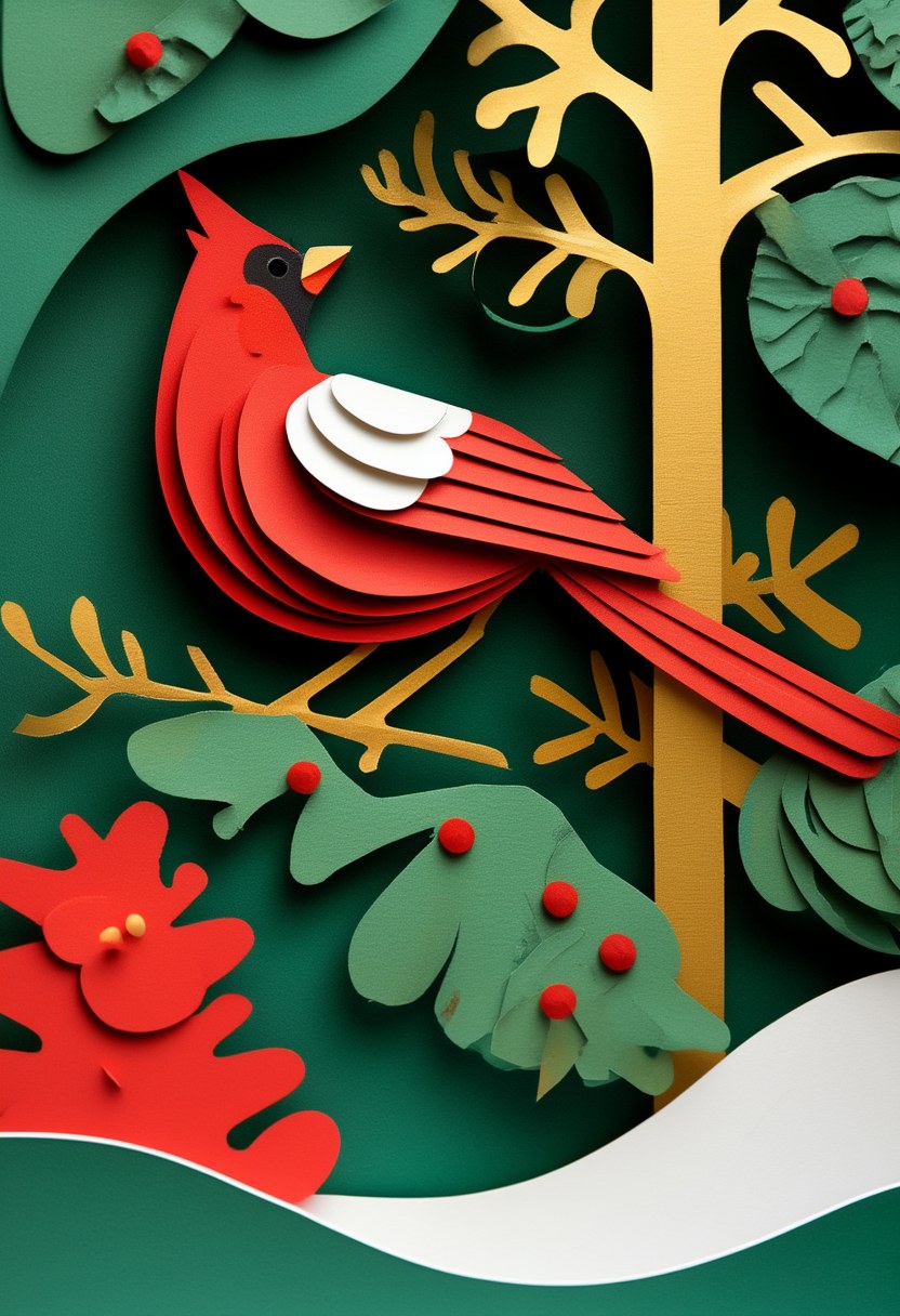Crimson Cardinal's Winter Song — Christmas