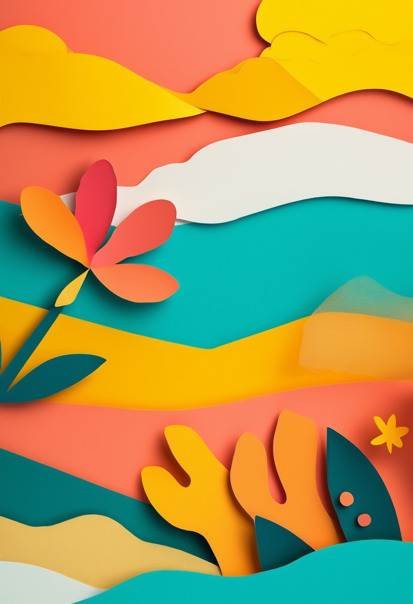 Korallenblüte aus Papierschnitt — Hello