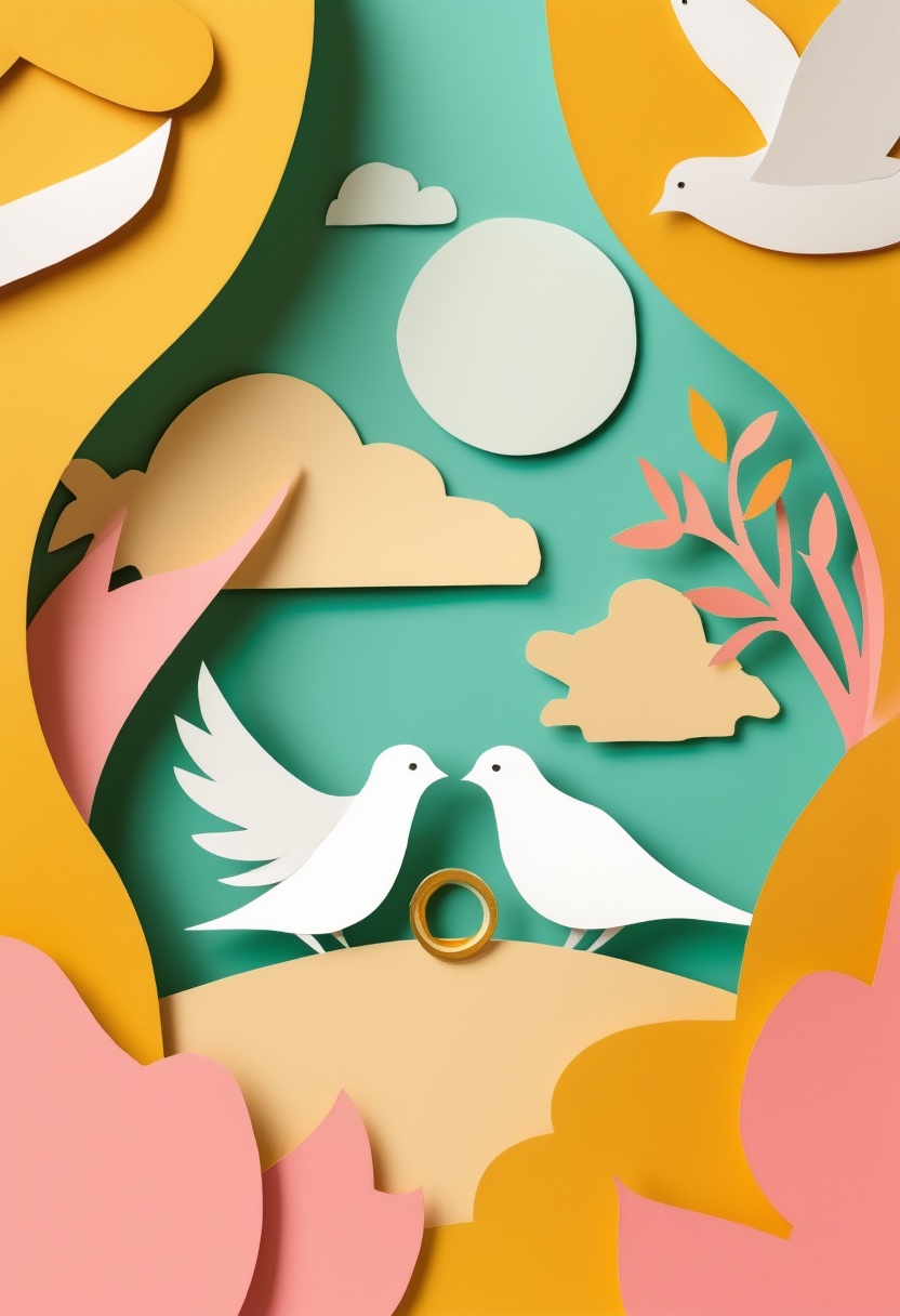 Tauben im Liebesbund – Heiratsantrag — Marry Me