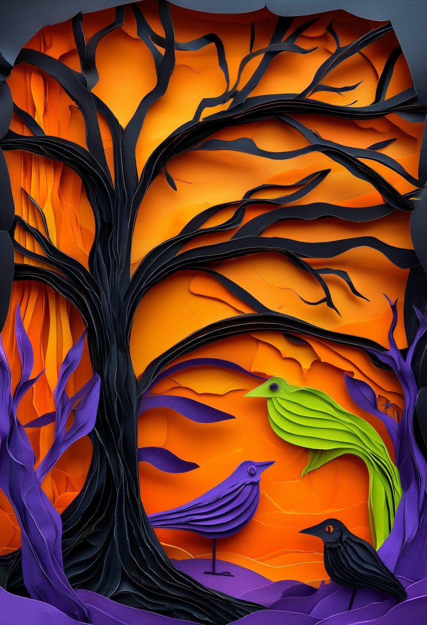Eerie Forest Silhouette — Halloween