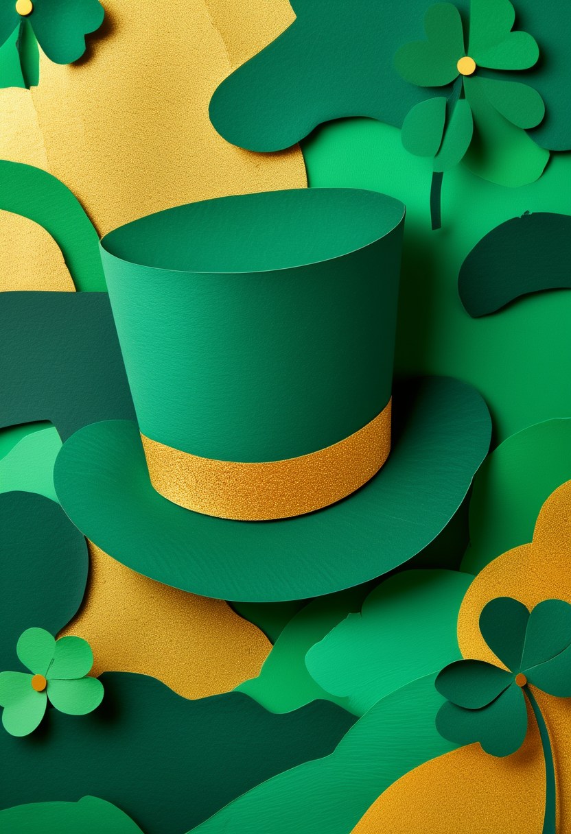 Emerald Clover Top Hat — St. Patrick's Day