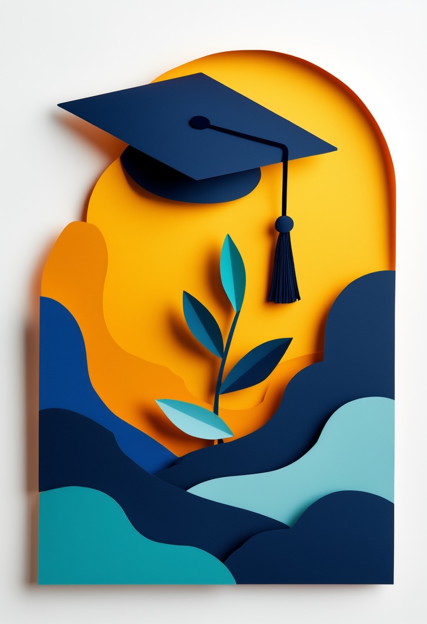 Graduiertenmütze und Pflanzenfeier — Graduation