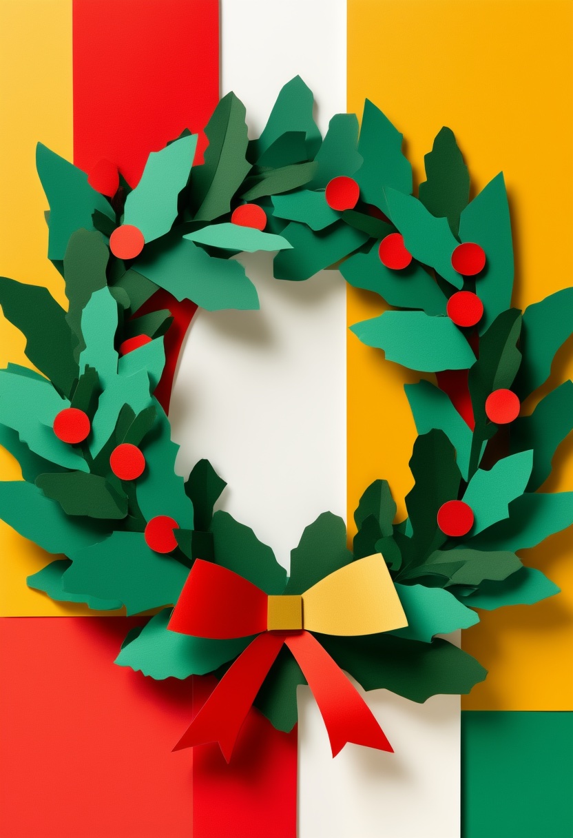 Festlicher Kranz in Handarbeit — Christmas
