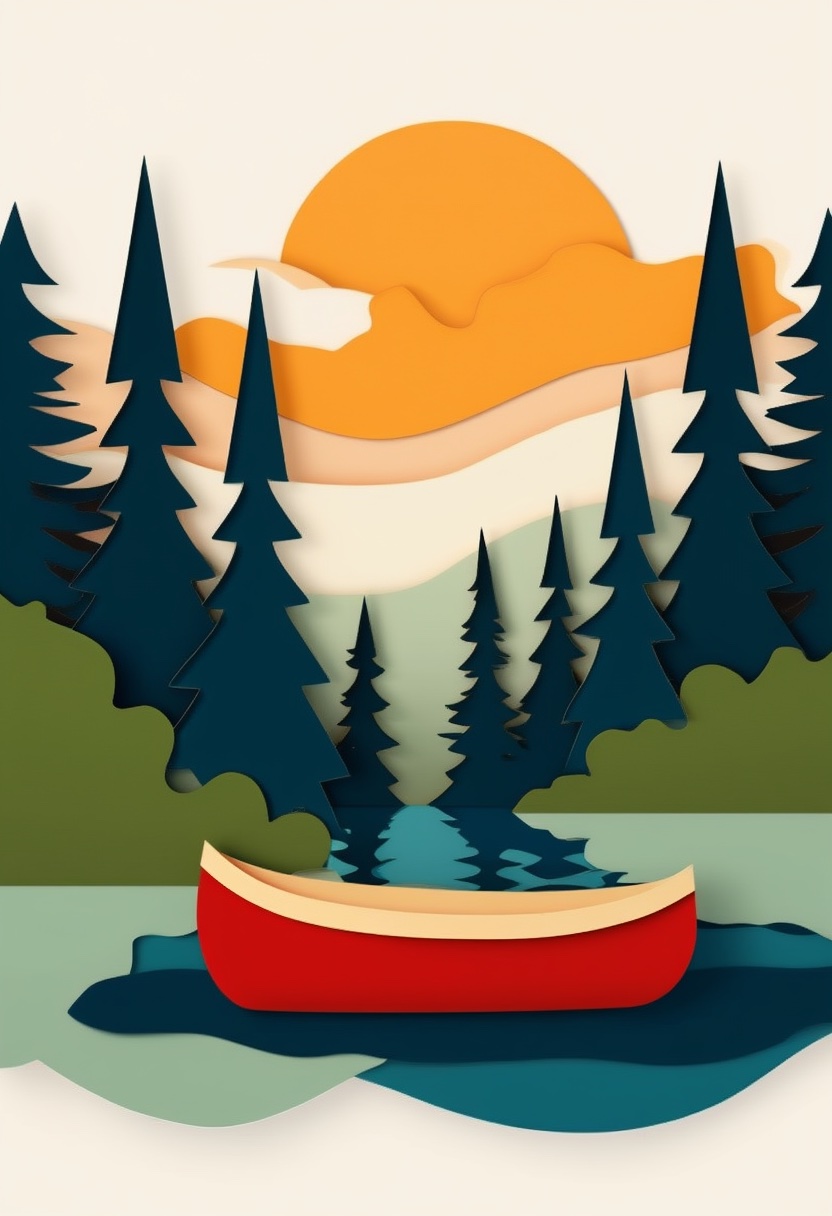 Seelenruhe am See – Rotes Kanu — Father's Day