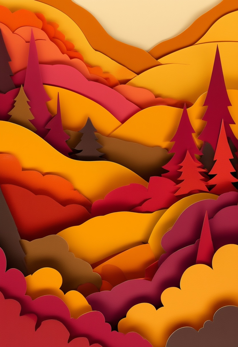 Forêt d'automne en couches — Autumn