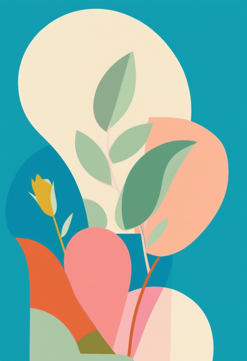 Layered Bloom Serenity — Apology cut-paper-style greeting card