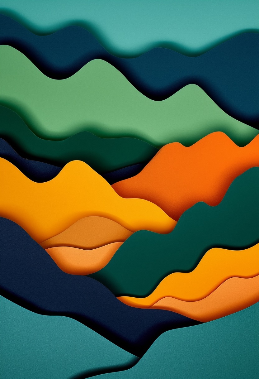 Paysage de montagnes en couches — Father's Day