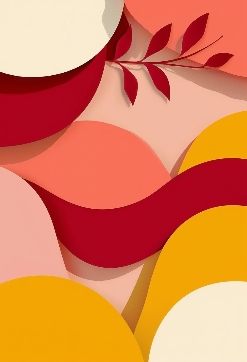 Layered Paper Bloom Embrace — Anniversary cut-paper-style greeting card