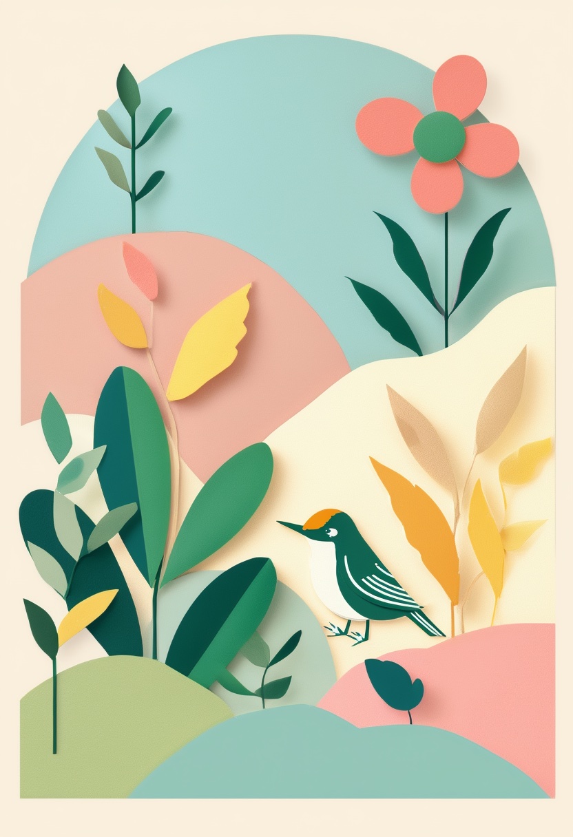 Layered Paper Bloom Exchange — Apology cut-paper-style greeting card