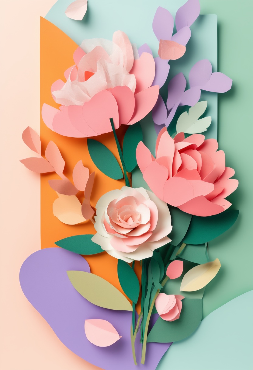 Jardin de Fleurs en Papier Superposées — Mother's Day