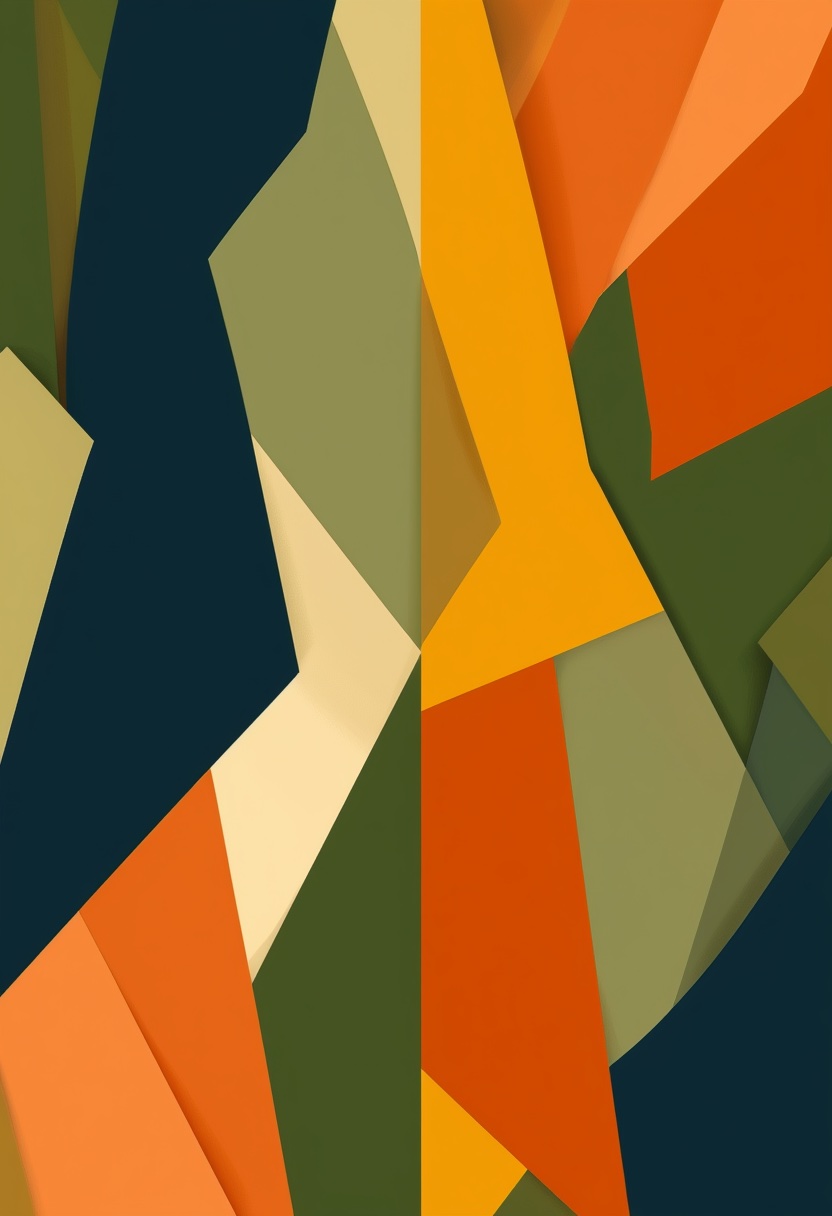 Layered Paper Collage — Father's Day cut-paper-style greeting card
