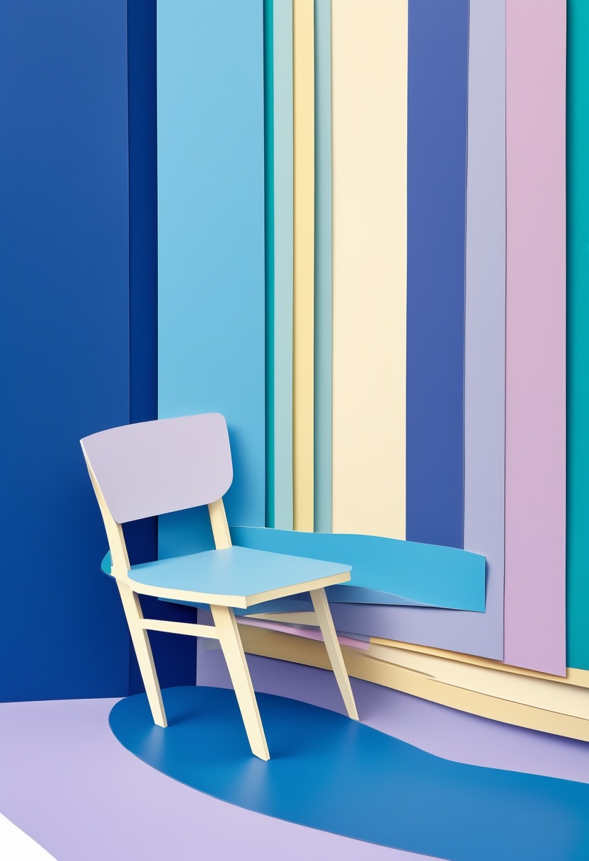 Layered Paper Shadows Window — Missing You cut-paper-style greeting card