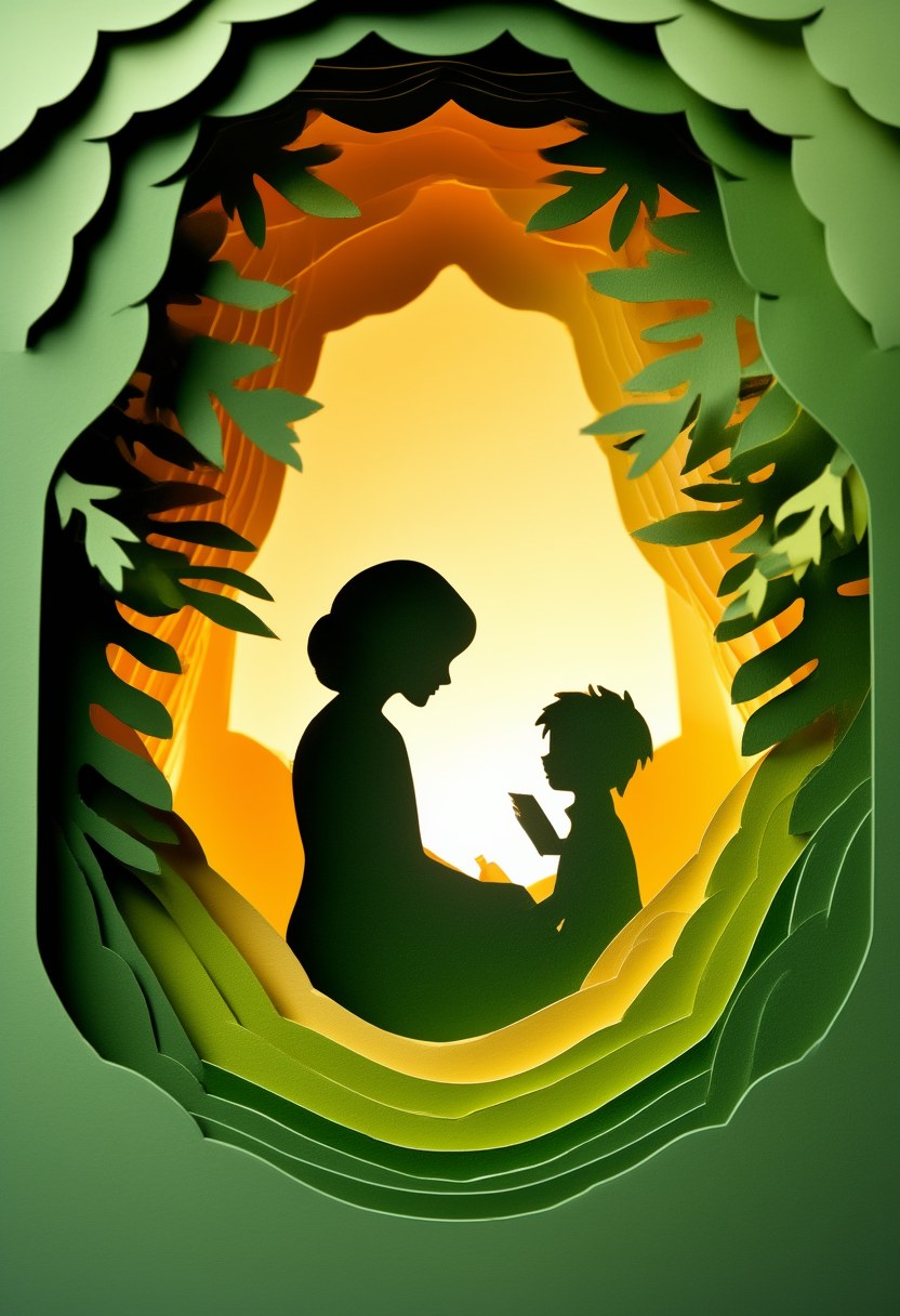 Mutter und Sohn im Garten — Muttertag