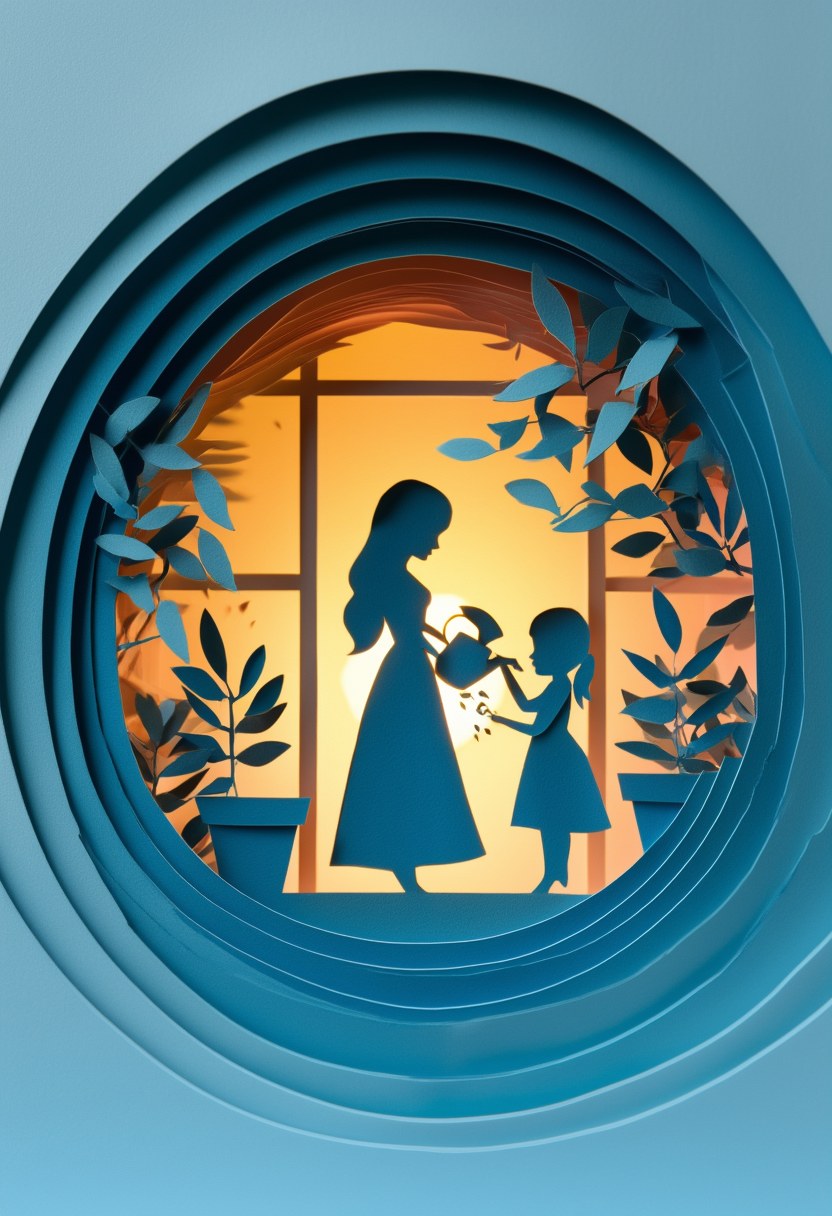 Mutter und Tochter im Garten — Muttertag