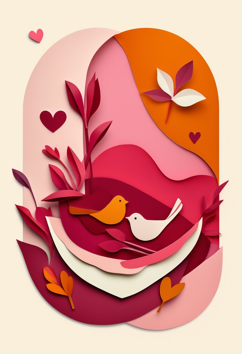 Nest der Liebe in Blüte — Valentine's Day