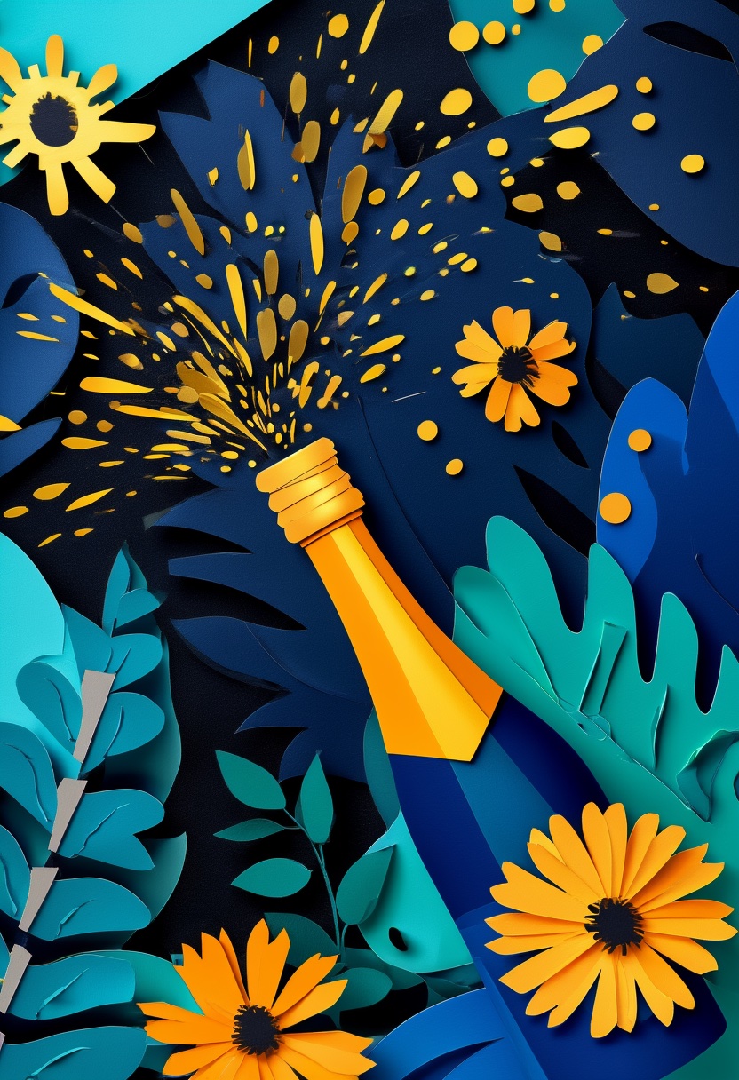 Neujahrsfeier Champagnerfunke — New Year's Day