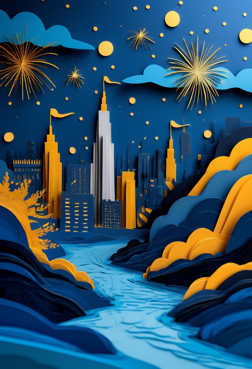 New York City Nightscape — Celebration