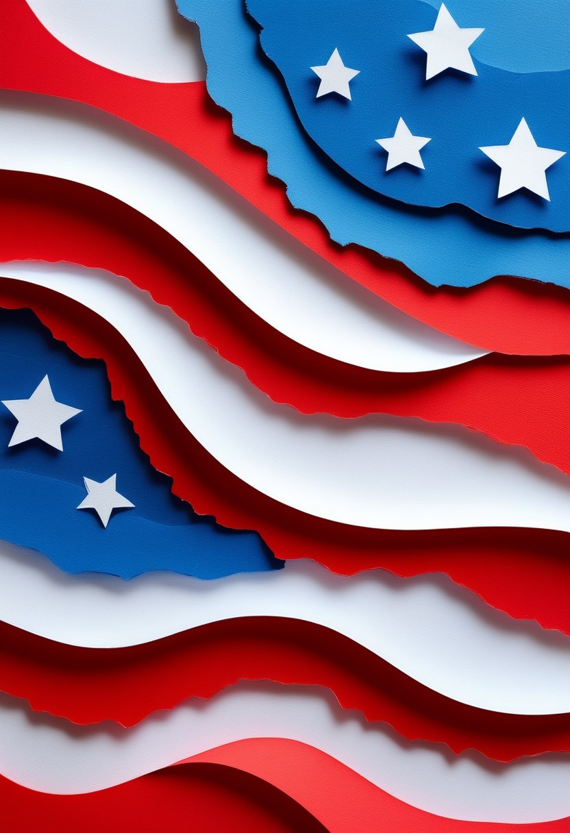 Patriotic Rippling Flag — Independence Day