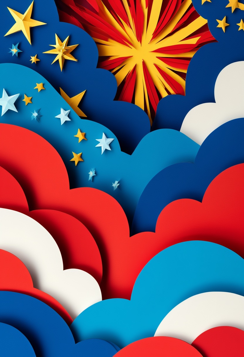 Patriotisches Sternenfeuer — Independence Day