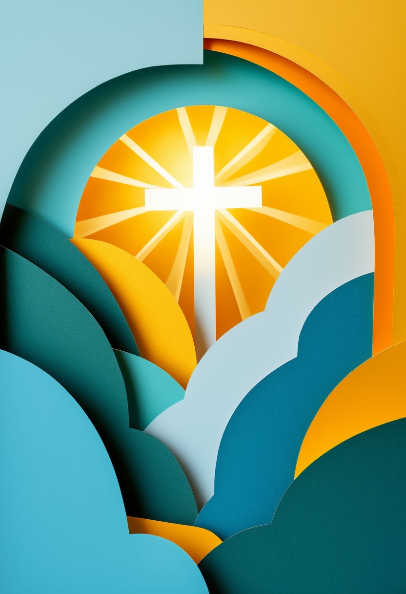Strahlendes Kreuz-Sonnenbild — Blessings