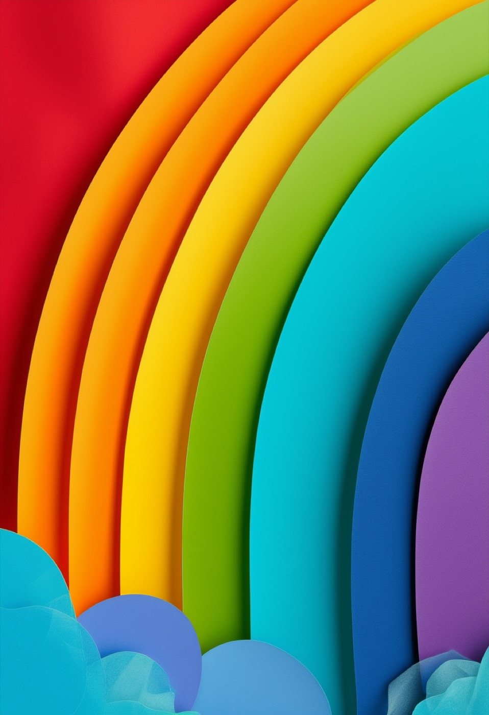 Rainbow Paper Cutout Collage — Pride cut-paper-style greeting card
