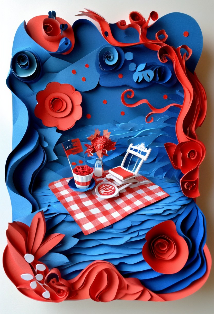 Red White Blue Picnic Dream — Summer