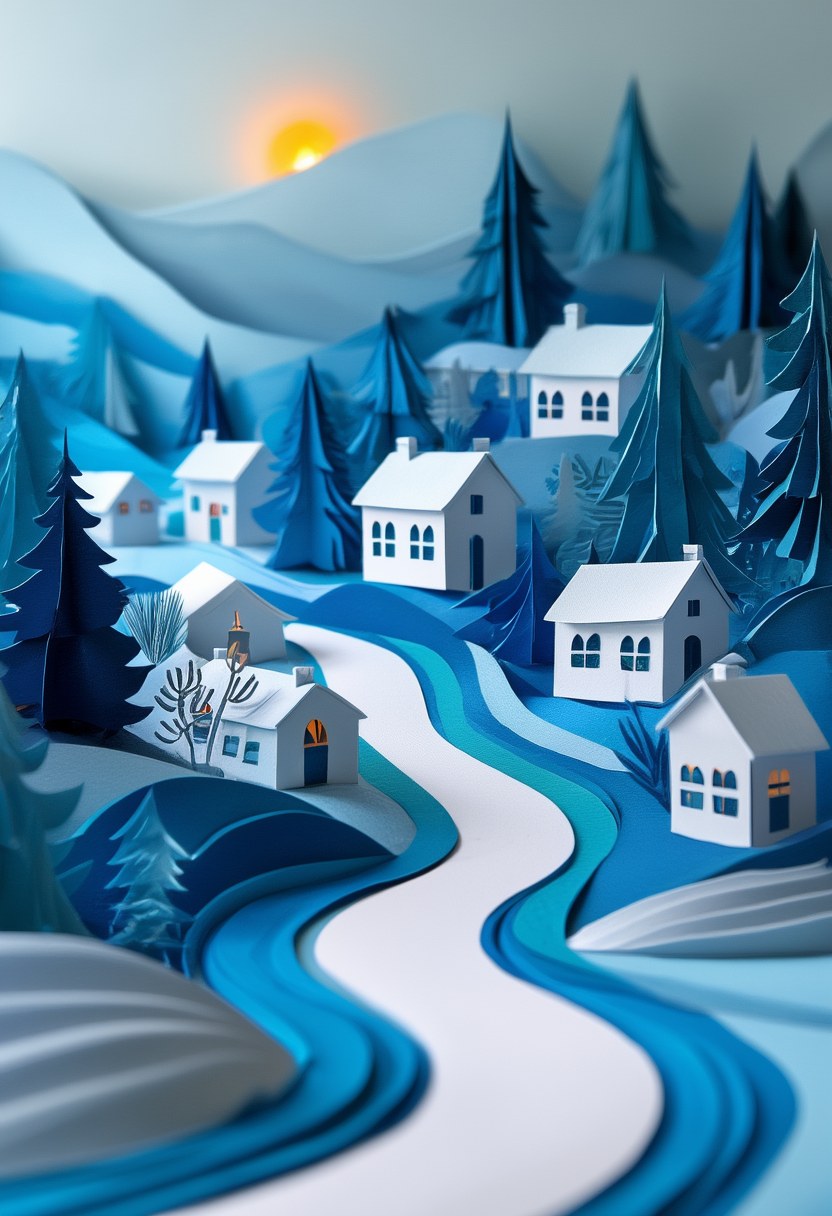 Snowy Mountain Village — Winter