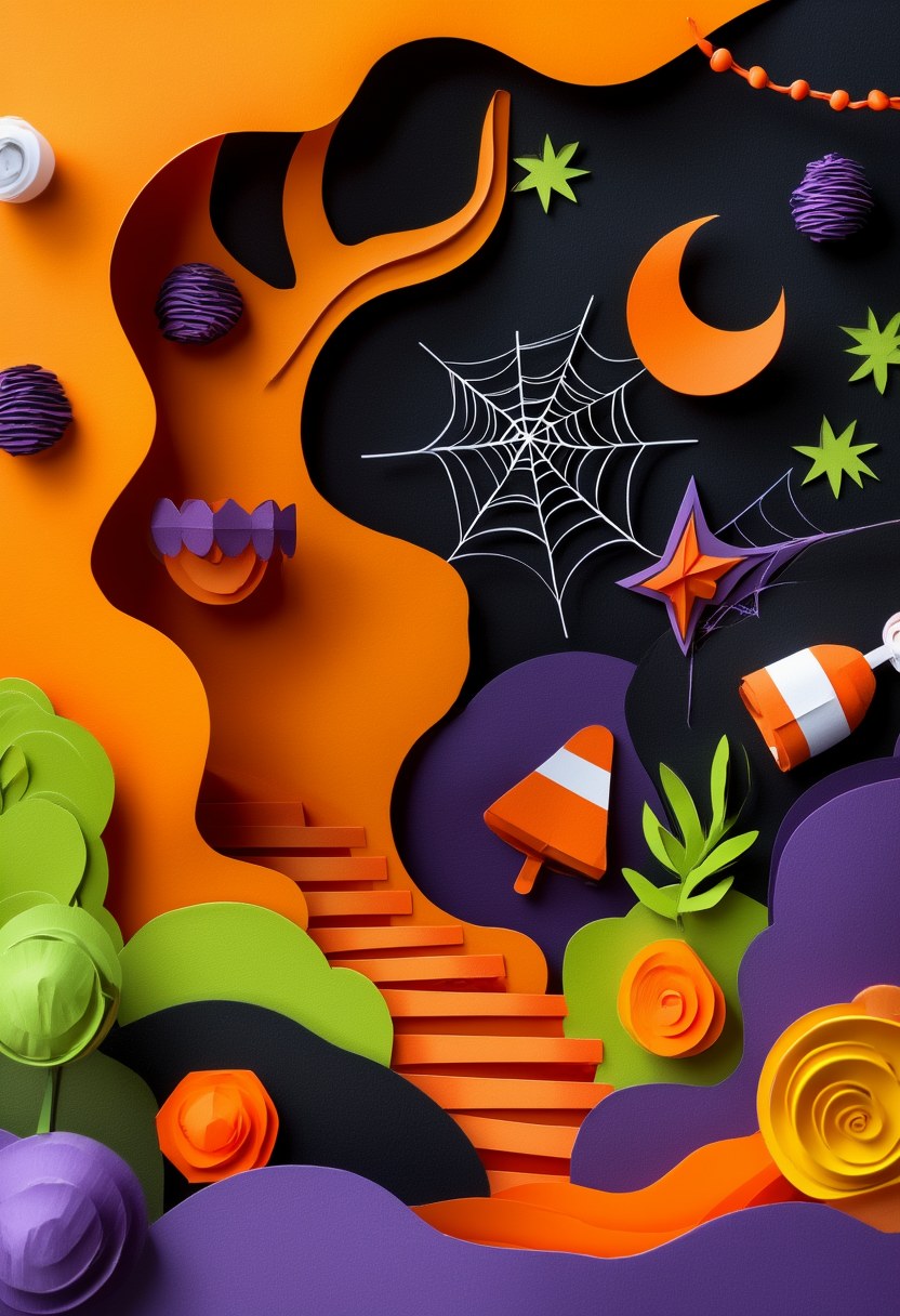Spooky Halloween Paperscape — Halloween