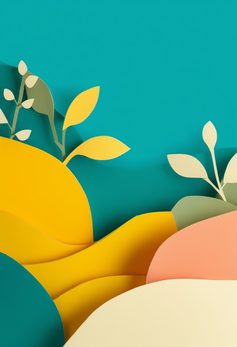 Sunlit Lemon Tree Morning — Care & Concern cut-paper-style greeting card