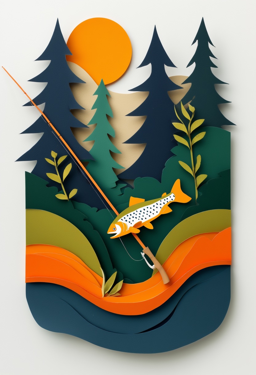 Sonnige Forelle im Sprung — Father's Day