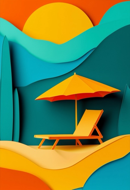Beach Chair Golden Hour
