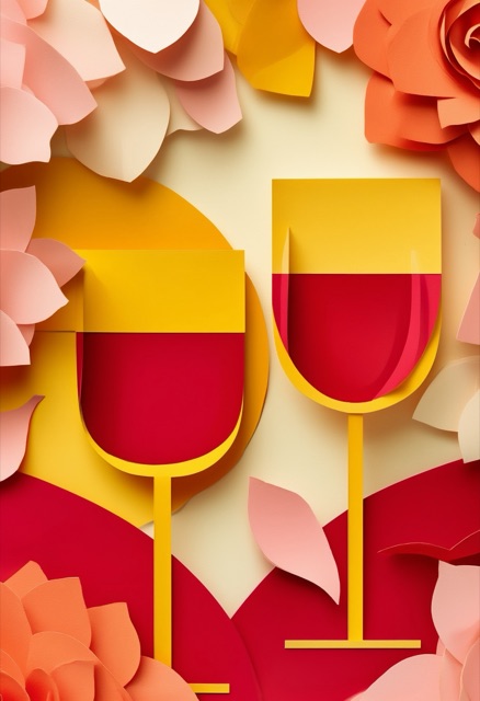 Clinking Glasses Among Roses