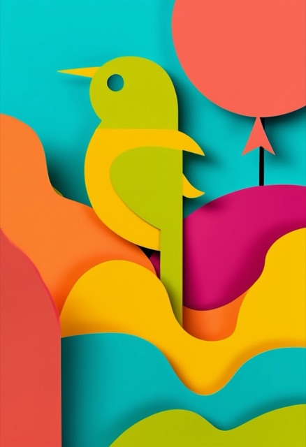 Colorful Bird Balloon Celebration