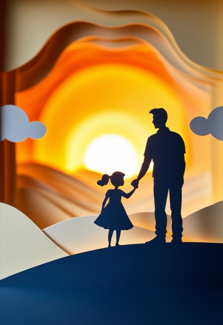 Father Daughter Silhouette