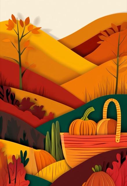 Erntekorb im Herbst