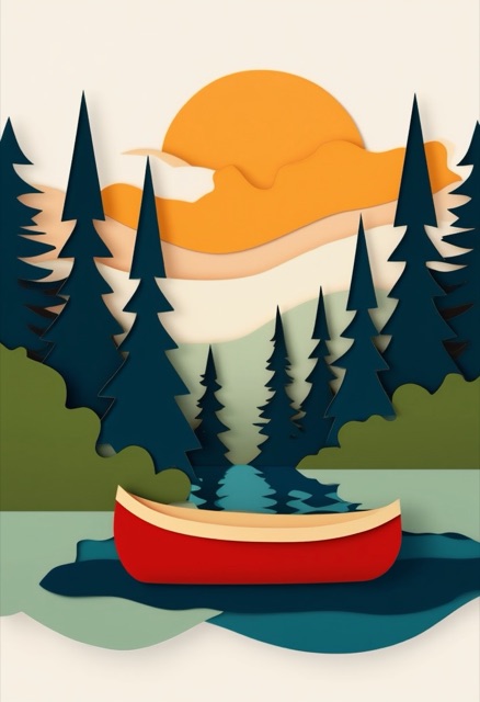 Lake Serenity Red Canoe