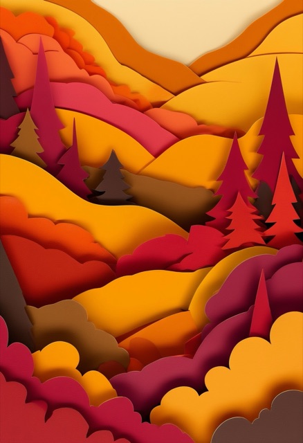 Layered Autumn Forest