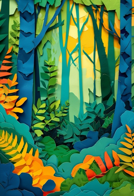Layered Forest Morning Light