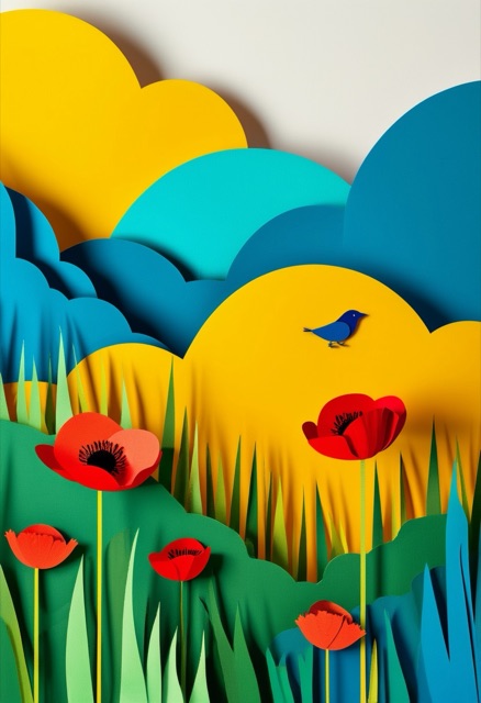 Layered Meadow Poppies