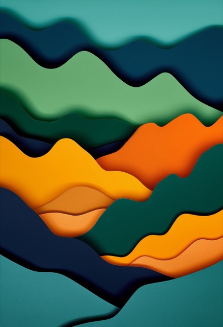 Layered Mountain Landscape