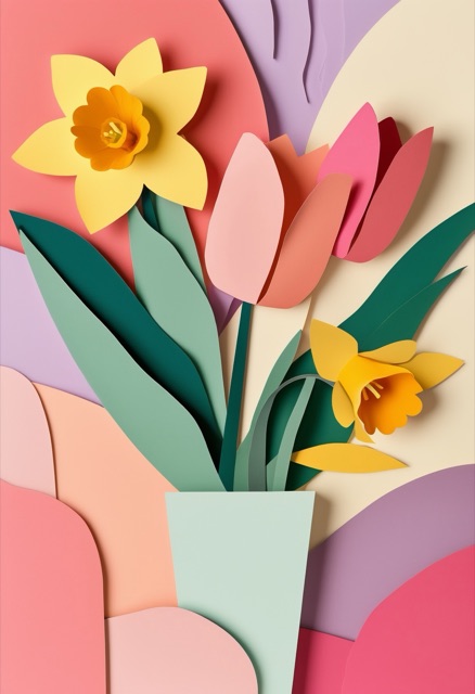 Layered Paper Bloom Arrangement