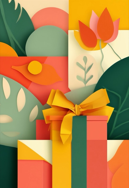 Layered Paper Bloom Gift