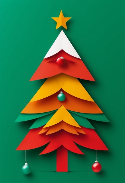 Layered Paper Christmas Tree